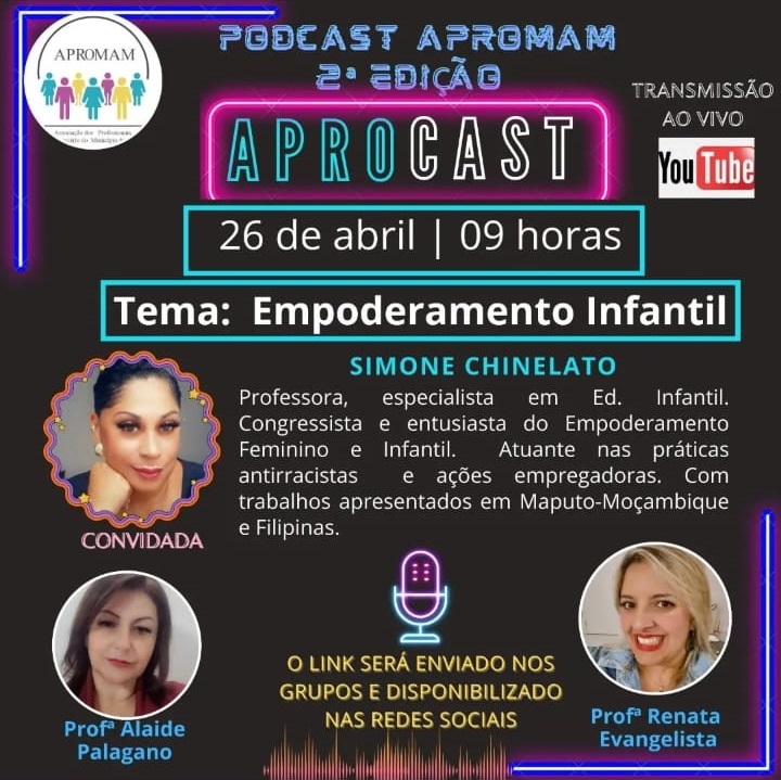 Leia mais sobre o artigo 2ª Edição – APROCAST – EMPODERAMENTO INFANTIL – PROFª E CONGRESSISTA SIMONE CHINELATO