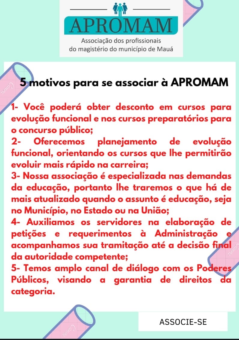 Leia mais sobre o artigo 5 motivos para se associar à APROMAM