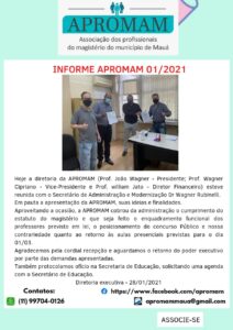 Leia mais sobre o artigo INFORME APROMAM 01/2021