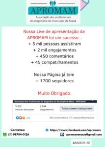 Leia mais sobre o artigo Live de apresentação da APROMAM foi um sucesso