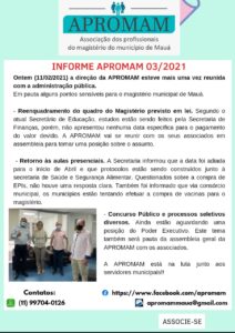 Leia mais sobre o artigo INFORME APROMAM 03/2021
