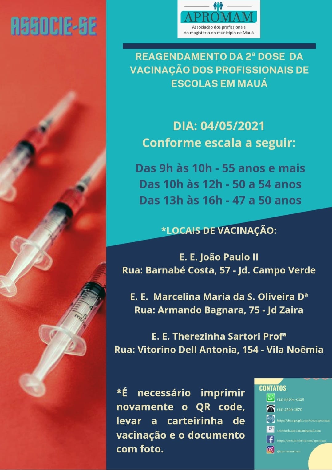 Você está visualizando atualmente Reagendamento da 2º dos da vacinação