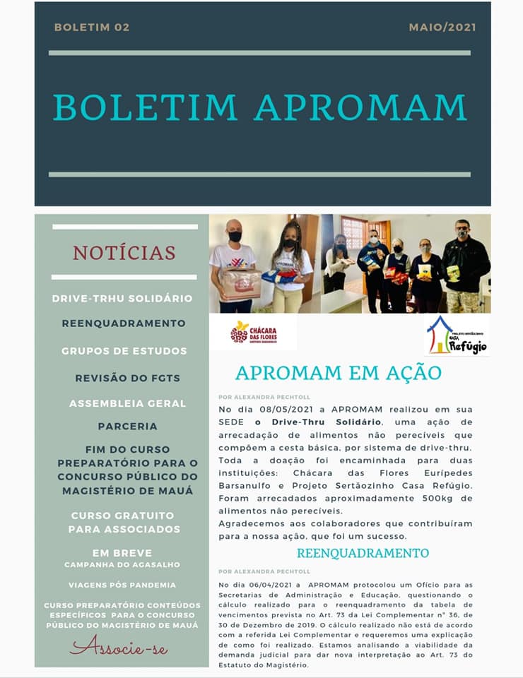 Leia mais sobre o artigo BOLETIM APROMAM 05/2021