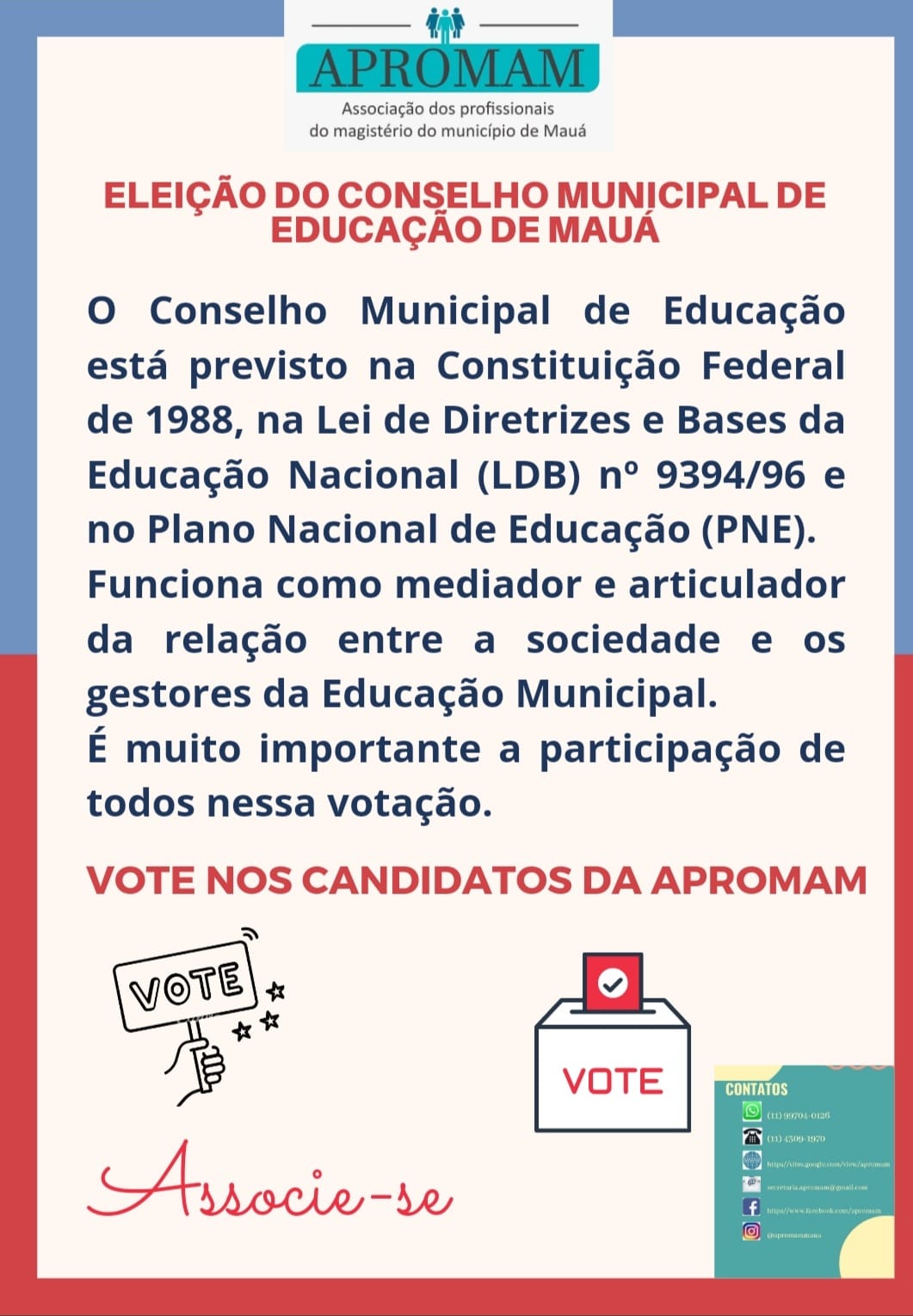Leia mais sobre o artigo Eleição do Conselho Municipal de Educação de Mauá