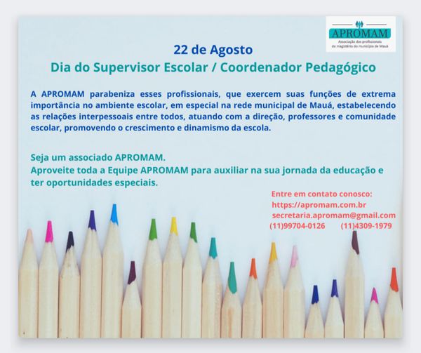 Leia mais sobre o artigo Dia do Supervisor Escolar/Coordenador Pedagógico