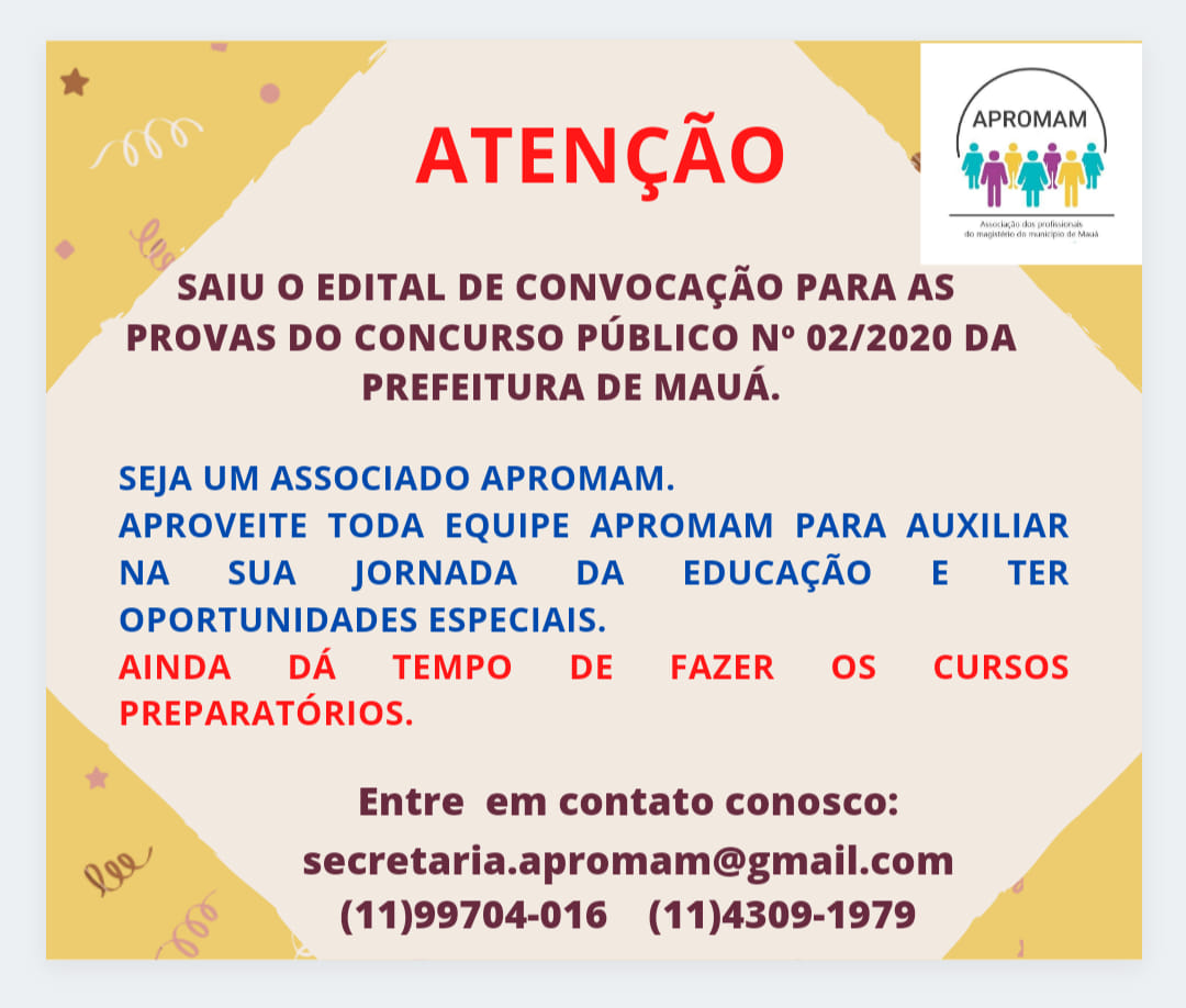 Leia mais sobre o artigo Edital de Convocação para as Provas do Concurso Público Nº 02/2020