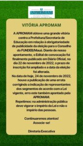 Leia mais sobre o artigo VITÓRIA APROMAM