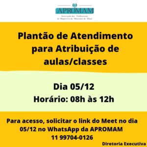 Leia mais sobre o artigo Plantão de Atendimento para Atribuição de aulas/classes