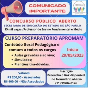 Leia mais sobre o artigo Curso Preparatório APROMAM 2023