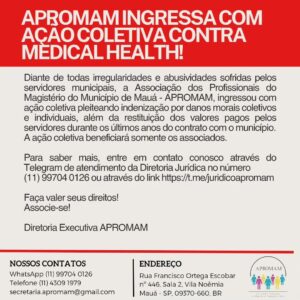 Leia mais sobre o artigo APROMAM ingressa com ação coletiva contra Medical Health!