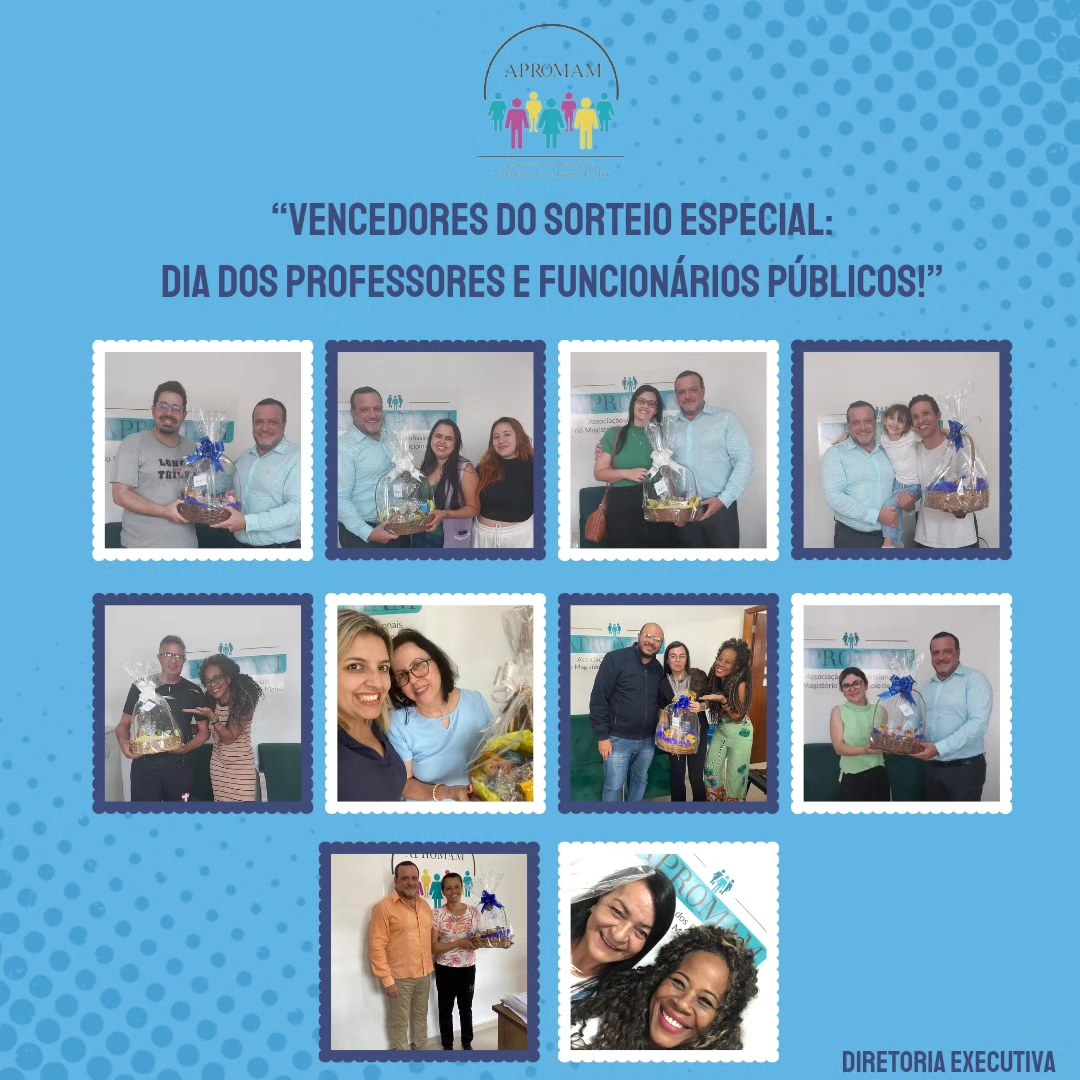 Leia mais sobre o artigo Vencedores do sorteio: Dia dos Professores e Funcionários Públicos!