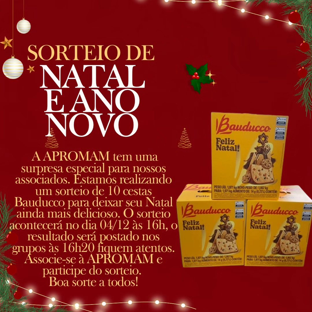 Leia mais sobre o artigo Sorteio de Natal e Ano Novo