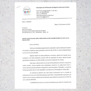 Leia mais sobre o artigo A APROMAM enviou ofícios à Secretária de Educação questionando a defasagem de funcionários nas escolas.