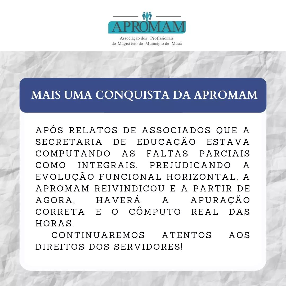 Leia mais sobre o artigo Mais uma conquista da APROMAM!