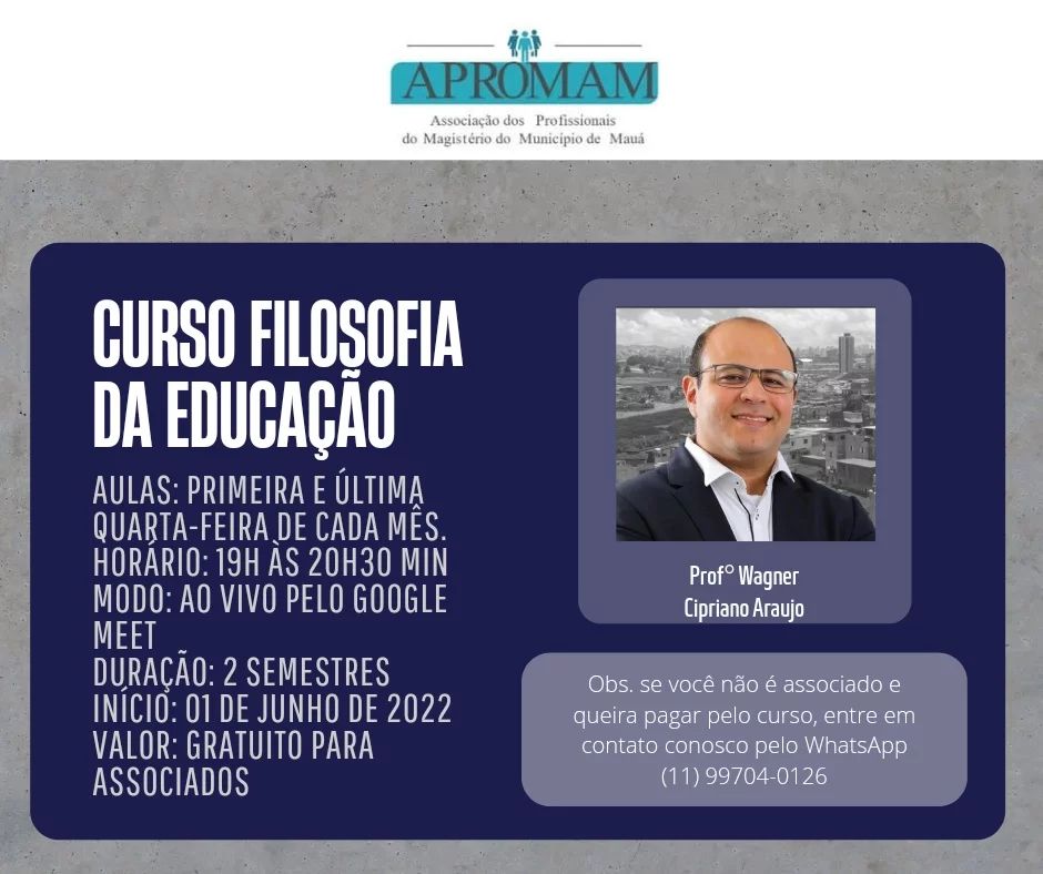 Leia mais sobre o artigo Curso Filosofia da Educação