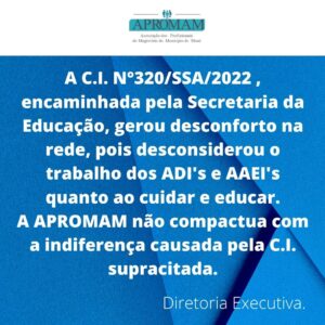 Leia mais sobre o artigo C.I. Nº320/SSA/2022