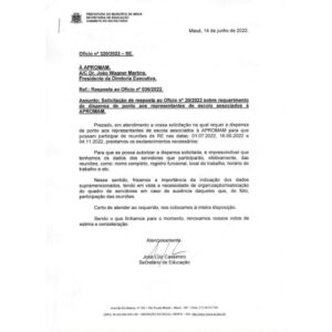 Leia mais sobre o artigo SECRETARIA DA EDUCAÇÃO NEGA A DISPENSA DE PONTO AOS REPRESENTANTES ESCOLARES PARA FAZER REUNIÃO COM A APROMAM.