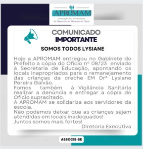 Leia mais sobre o artigo Comunicado Importante! Somos todos Lysiane