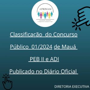 Leia mais sobre o artigo Saiu a classificação do Concurso Público de Mauá 01/2024 para os cargos de PEB II e ADI.