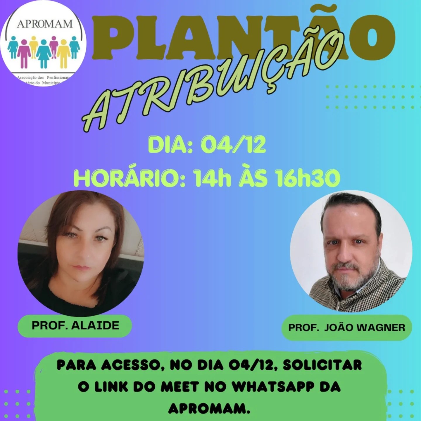 Leia mais sobre o artigo Plantão para sanar as dúvidas com o professor João Wagner e com a professora Alaide