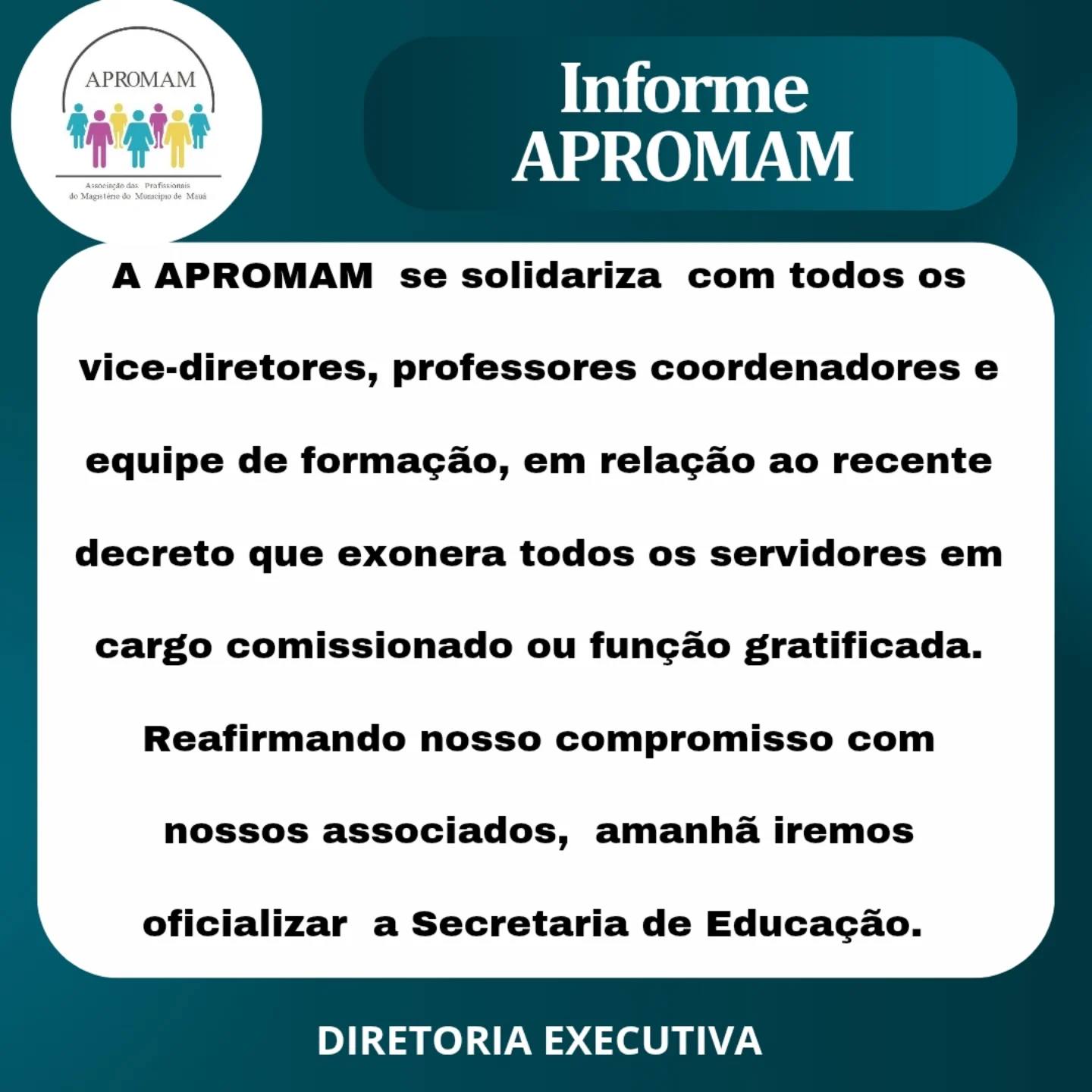 Leia mais sobre o artigo Informe APROMAM