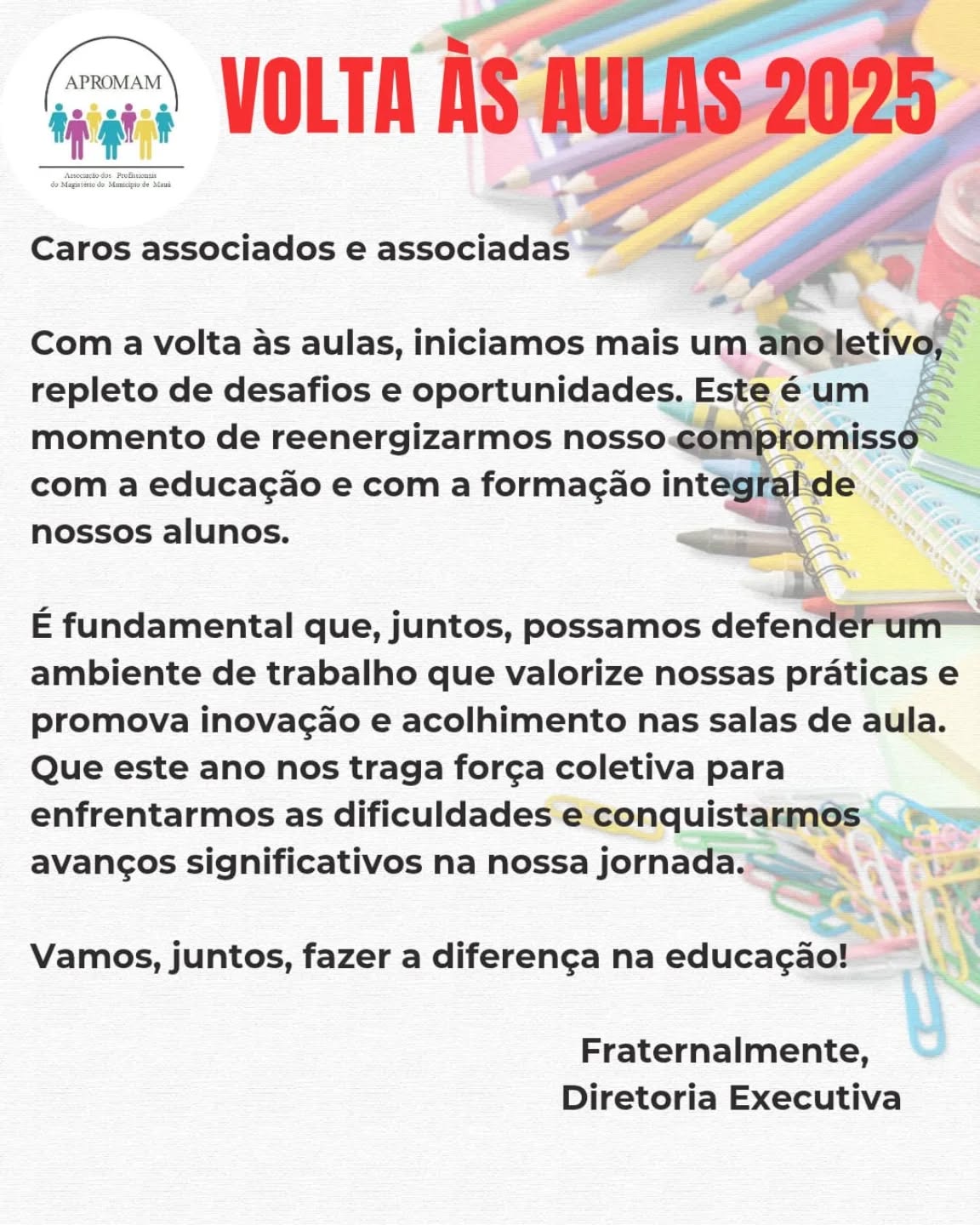 Leia mais sobre o artigo Volta às aulas 2025