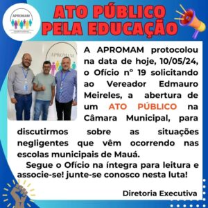 Leia mais sobre o artigo Ato Público pela Educação