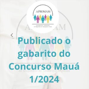 Leia mais sobre o artigo Gabarito Concurso Mauá 1/2024