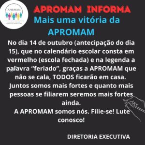 Leia mais sobre o artigo APROMAM informa