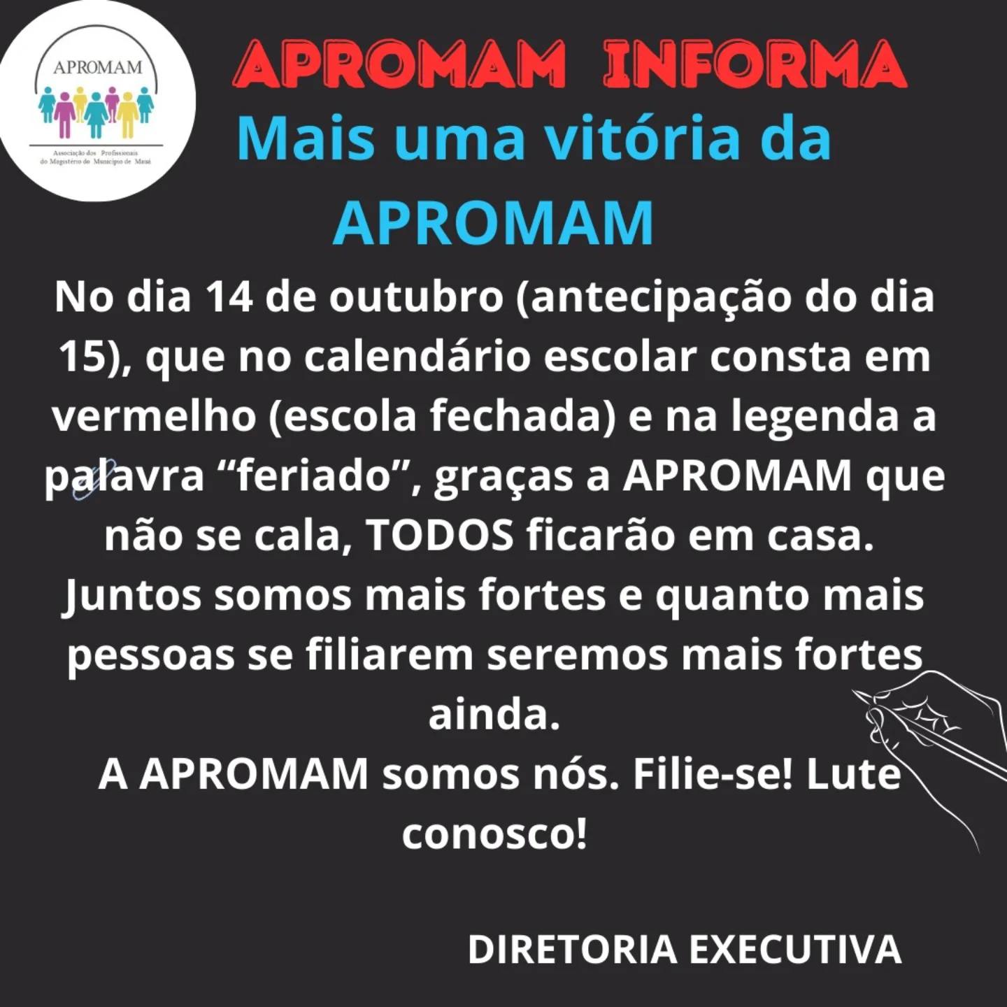 Leia mais sobre o artigo APROMAM informa