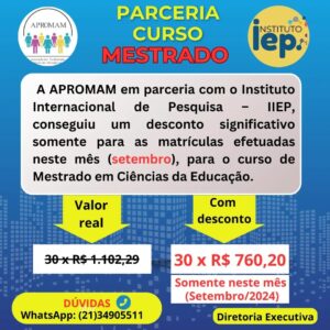 Leia mais sobre o artigo A APROMAM em parceria com o Instituto Internacional de Pesquisa – IIEP