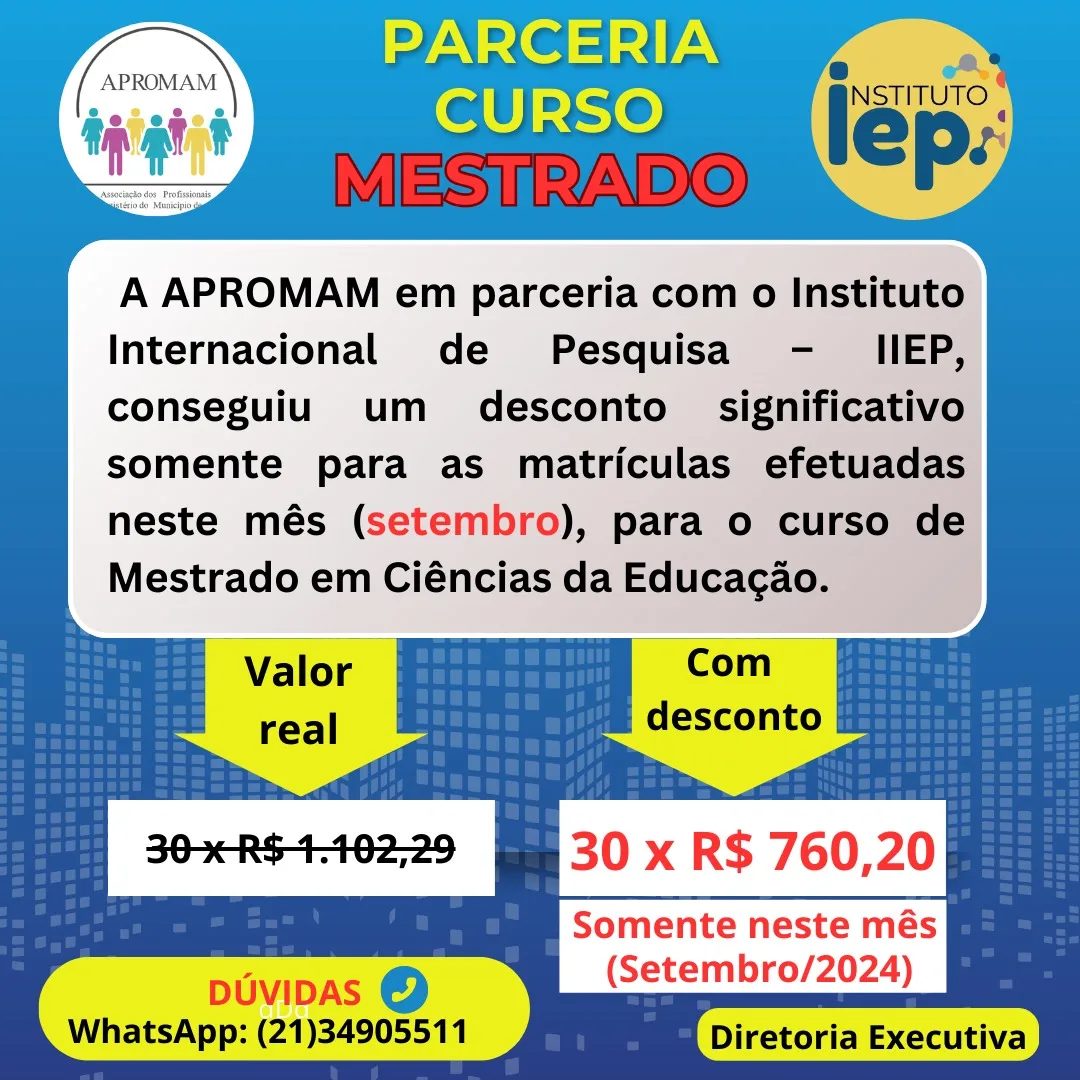 Leia mais sobre o artigo A APROMAM em parceria com o Instituto Internacional de Pesquisa – IIEP
