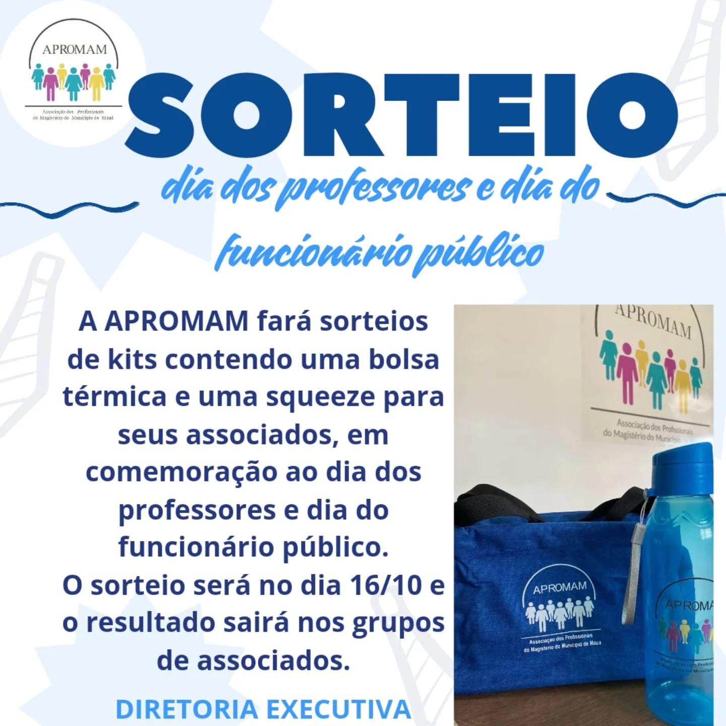 Leia mais sobre o artigo A APROMAM fará sorteio ao seus associados, em comemoração ao dia dos professores e dia fo funcionário público. Associe-se
